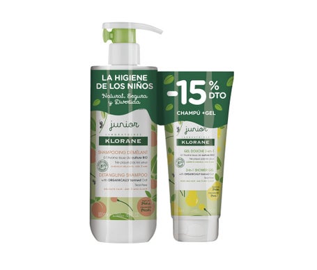 Klorane Junior Shampoo Pack 500ml+Raspberry Shower Gel 200ml