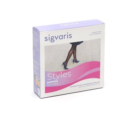 Sigvaris 2 Styles Calcetín Satén Negro ML 1 Par