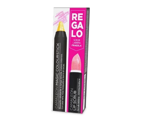 Camaleon Cosmetics Magic Colourstick Yellow + Lip Scrub Strawberry