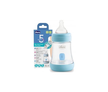 Chicco Biberón Perfect 5 1f Silicona Azul 150ml