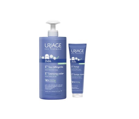 Uriage Bebé Pack Agua Limpiadora 1l + Crema Pañal 100ml