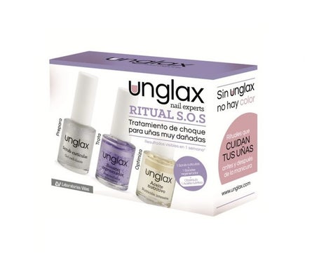 Unglax Pack Ritual SOS Tratamiento de Choque Uñas Muy Dañadas