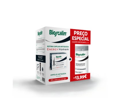 Bioscalin Pack Energy Hombre Ampollas Anticaída 10uds + Champú 400ml