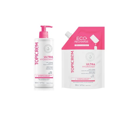 Topicrem Ultra Hydratant Lait corps 500ml + Eco Recharge 500ml