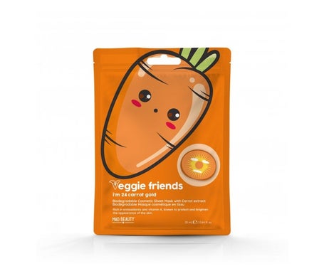 Mad Beauty Veggie Friends Carrot Sheet Face Mask 25ml