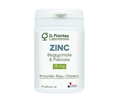 D.Plantes Zinc Bisglicinato y Pidolato 15mg 60caps | Natural Doctor