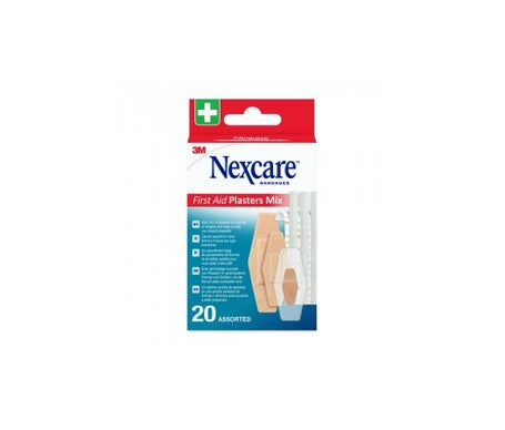 Nexcare First Aid Plasters Mix 20 apósitos