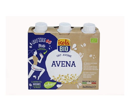 Isola Bio Bebida Vegetal de Avena Bio Sin Gluten Vegan 3x250ml