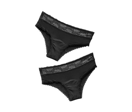 FreeU Pack Braga Menstrual Lavable Algodón Weekly Negro S 2uds