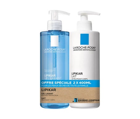La Roche Posay Lipikar Leche 400 ml + Lipikar Gel Limpiad 400 ml