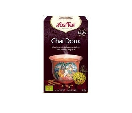 Infusión de Té Yogi Bio Chai Dulce 17 sobres 34g