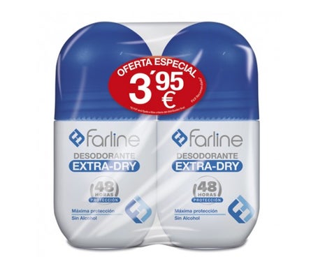 Farline Desodorante Roll-On Extra Dry 2x50ml