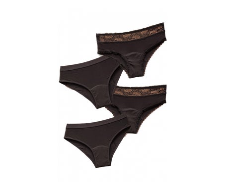 FreeU Pack Weekly Bragas Menstruales Lavables Negro L 1ud