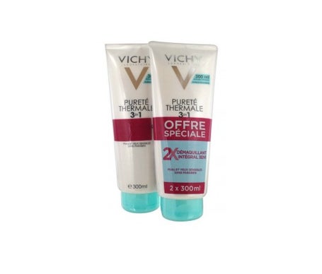 Vichy Purete Thermale Thermale Intensive Make-up Milk 3En1 Set di 2 tubi da 300 ml