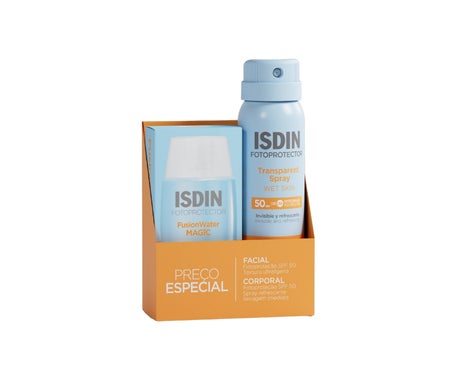 ISDIN Fusion Water Magic SPF50 50ml + Transparent Spray Wet Skin SPF50 100ml