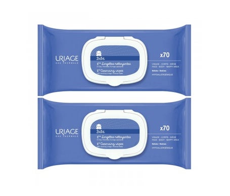 Uriage Bebé Toallitas Agua Limpiadora 2x70uds