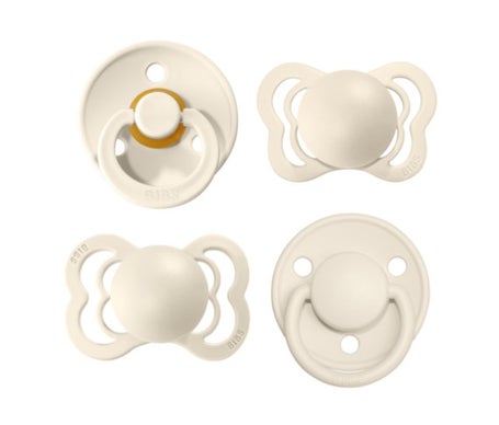 Bibs Pack Chupetes Try-It Ivory Talla 1 4uds