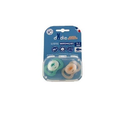 Dodie Chupete Anatómico Silicona 0-2M Bebé Tortuga 2uds