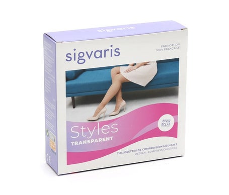 Sigvaris Styles Transparent Chaussette 2 Beige 120 TSl 1 Paire
