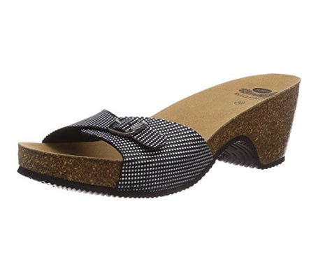 Scholl Sandalia Kabe Negro plata Talla 36 1par