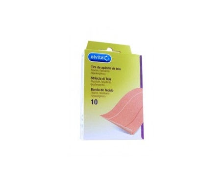 Alvita tiras adhesivas tela 10x6cm 10uds