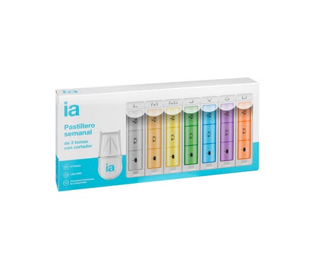 Interapothek Pack Pastillero Semanal 3 Tomas + Cortador