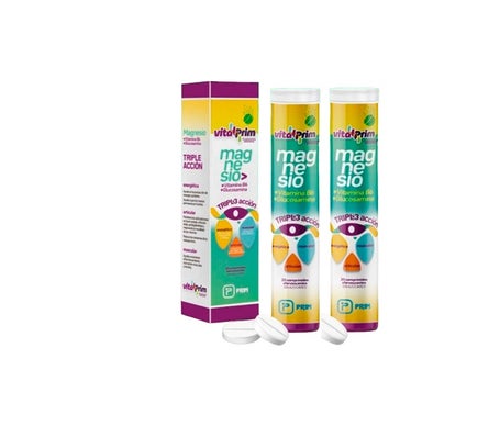 VitalPrim Pack Magnesio Triple Acción Efervescentes 2x20comp