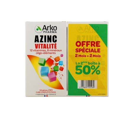 Arkopharma Azinc Forme et Vitalité 2x120 gélules