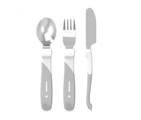 Twistshake Cubiertos 12 Meses Blanco Set