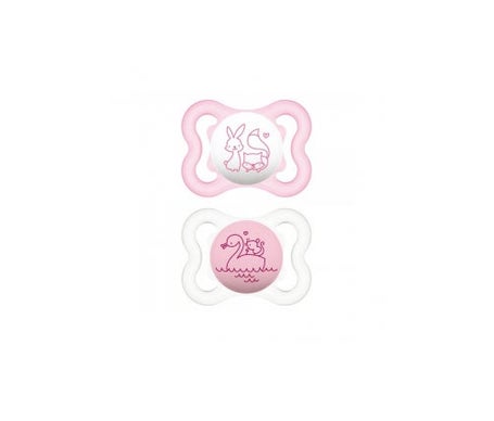 Mam Air Chupete Silicona 0+ Rosa Pack Doble