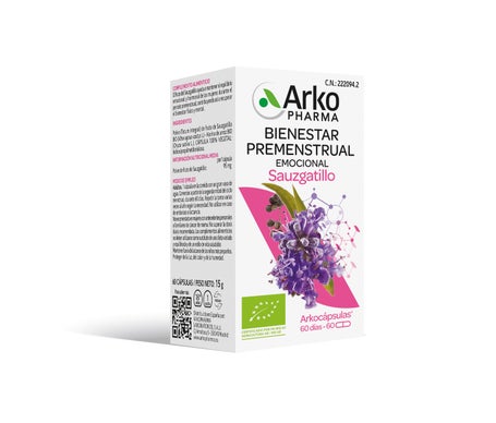 Arkopharma Arkocápsulas Sauzgatillo Bio 60 cáps