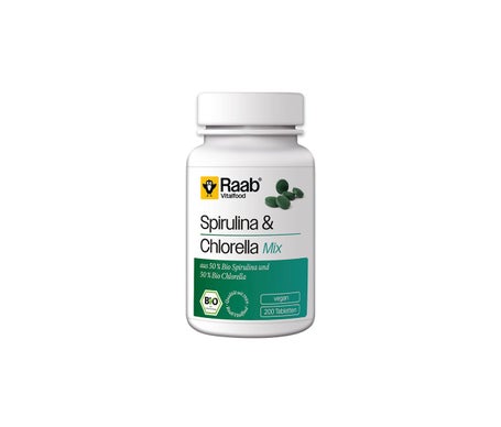 Raab Vitalfood Alga Espirulina + Chlorella 440mg Bio 200comp