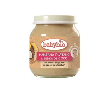 BabyBio Tarrito Manzana Plátano Bebida Coco 130g