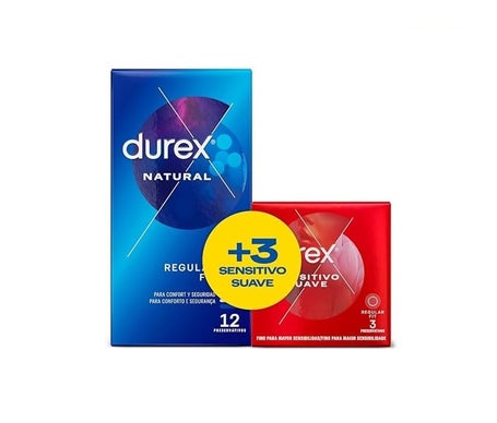 Durex Natural 12uds + Sensitivo Suave 3uds