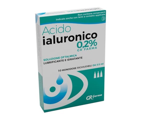 Gr Farma Ácido Hialurónico 0.2% Solución Oftálmica 10x0.5ml