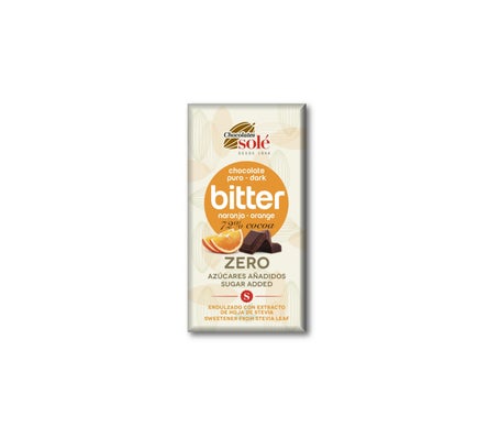 Chocolates Sole Chocolate Negro 72% Naranja Y Stevia Bio 100g