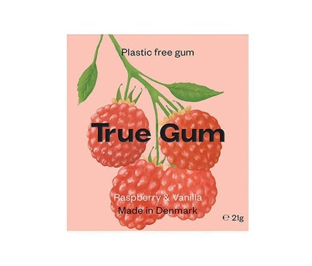 True Gum Chicles Frambuesa Vainilla Sin Plásticos 21g