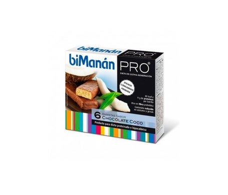 Bimanan Pro Barrita Chocolate Y Coco 6uds