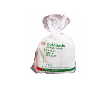 Cotopads Carrés de Coton Rectangulaires 8 x 10cm 200uds