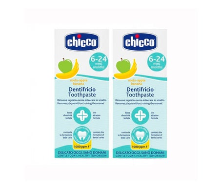 Chicco Pasta de Dientes 6m-5a Plátano y Manzana 2x50ml