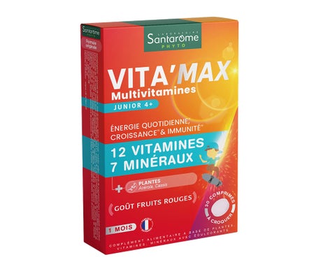 Santarome Vita'Max Junior 4+ Sabor Frutos Rojos 30comp | Natural Doctor