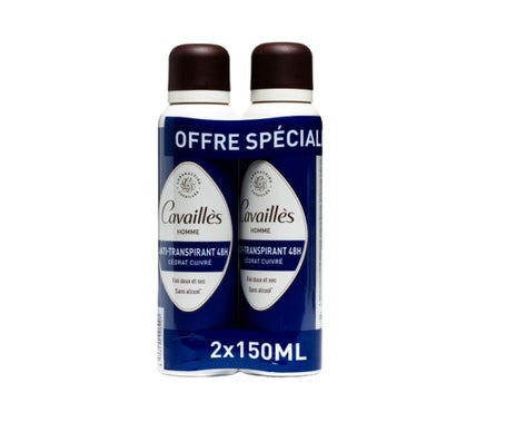 Cavaillès Desodorante Homme Anti-Transpirante 48 H 2 X150 ml