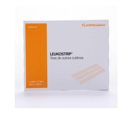Leukostrip Tiras de Sutura Cutanea Estéril 4x38 Mm 8uds