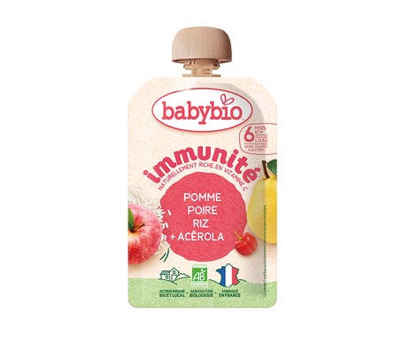 BabyBio Inmunidad Manzana Pera Arroz Acerola +6M 100 g