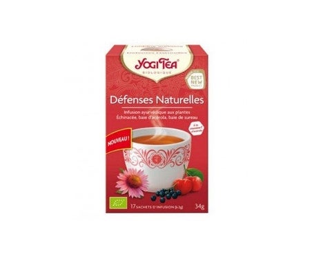 Yogi Tea Infusión Ayurvédica Defensas Naturales Orgánica 17 bolsas de 2g