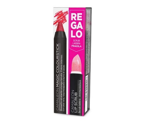 Camaleon Cosmetics Magic Colourstick Red + Lip Scrub Strawberry