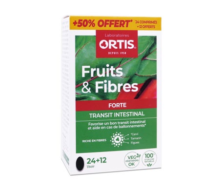 Ortis Frutas & Fibras Forte Tránsito Intestinal 24+12comp