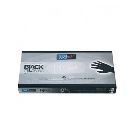 Eurostil Guantes Latex Negro TL 20uds