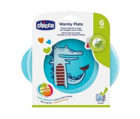 Chicco Plato Termo Azul +6m