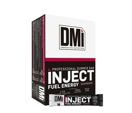 DMI Nutrition Inject Fuel Energy Gummie Bar Raspberry 10x60g | Natural Doctor